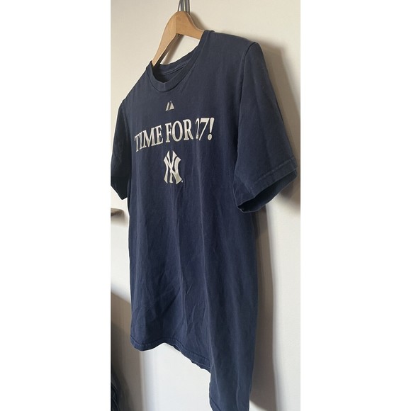 Majestic New York Yankees Time For 27 2009 World Series T Shirt Size Small - Picture 2 of 9